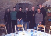 Abendessen mit dem Erzbischof J. Michalik von Polen im Benediktinischen Kloster in Jaroslaw am 01.04.2007